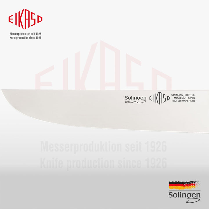EIKASO Solingen Germany Fleischmesser Blockmesser 40cm Klinge Molybdänstahl 1.4116 aus Solingen Prof