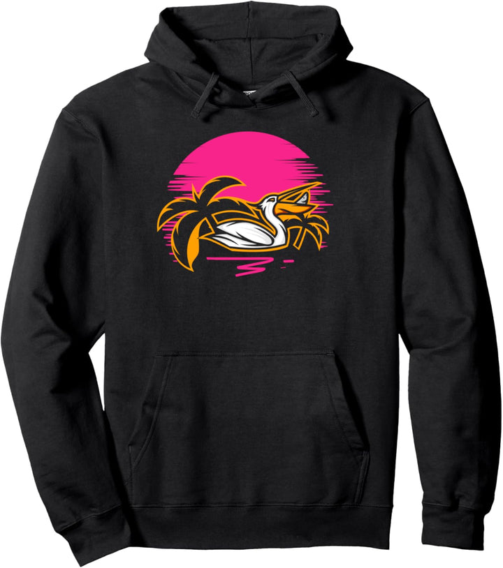 Ästhetischer Vogel Palmen Vogelbeobachter Pelikan Pullover Hoodie