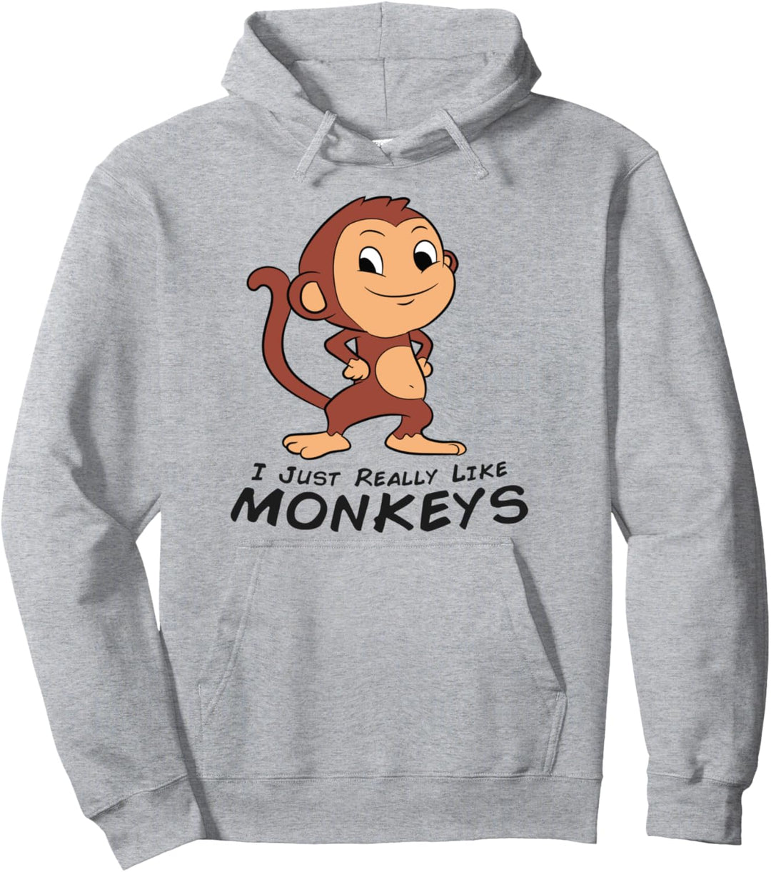 Ich mag Affen wirklich süsses Affen Geschenk Pullover Hoodie