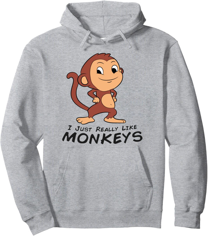Ich mag Affen wirklich süsses Affen Geschenk Pullover Hoodie