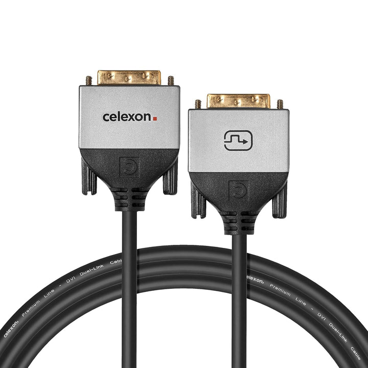 celexon DVI Dual Link Kabel 1,0m - 2x DVI-D (24+1) Stecker - Plug & Play - Professional Line 1m DVI,
