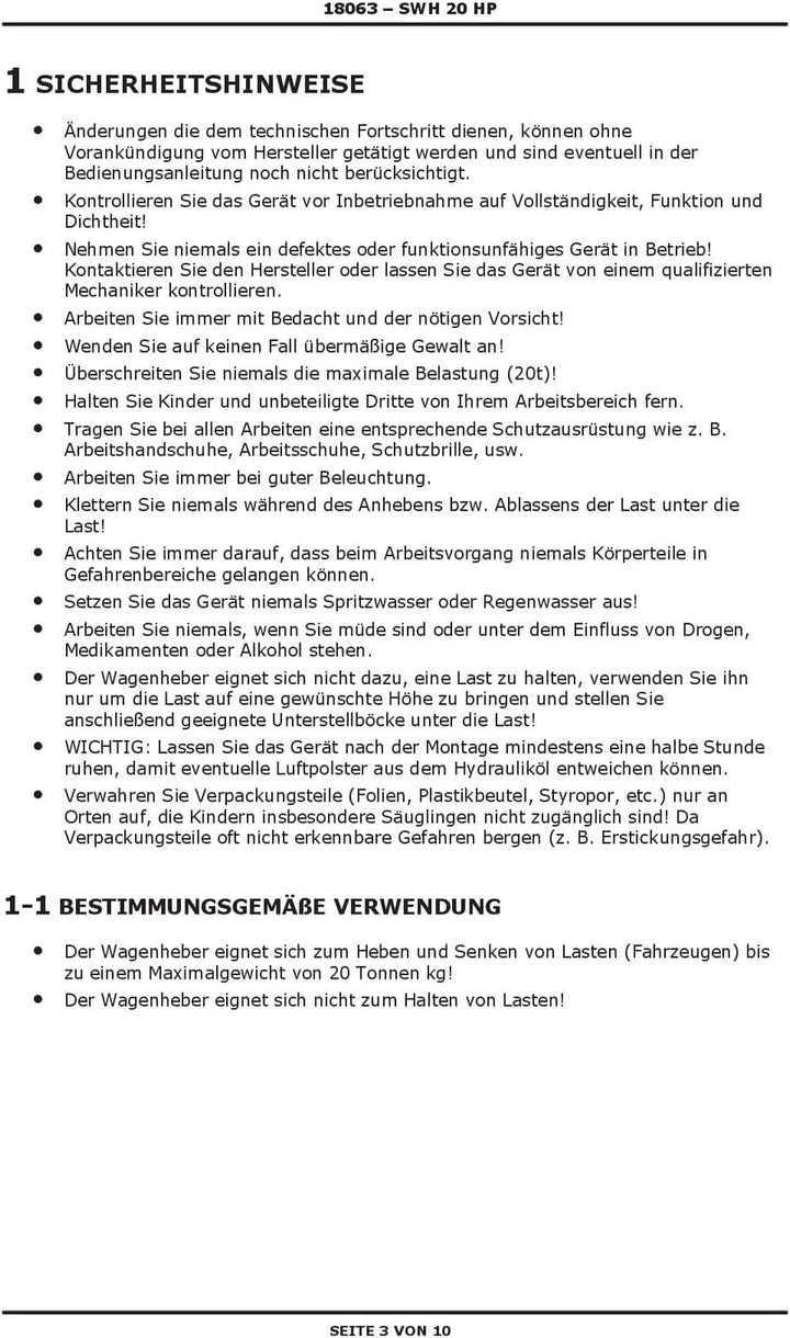 Pneumatisch hydraulischer Stempelwagenheber Wagenheber Stempelheber 20 t Tonnen