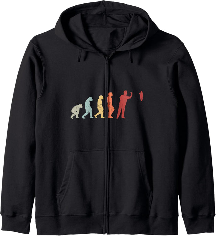 Vintage Darts Evolution Lustiges Dart Dartspieler Geschenk Kapuzenjacke