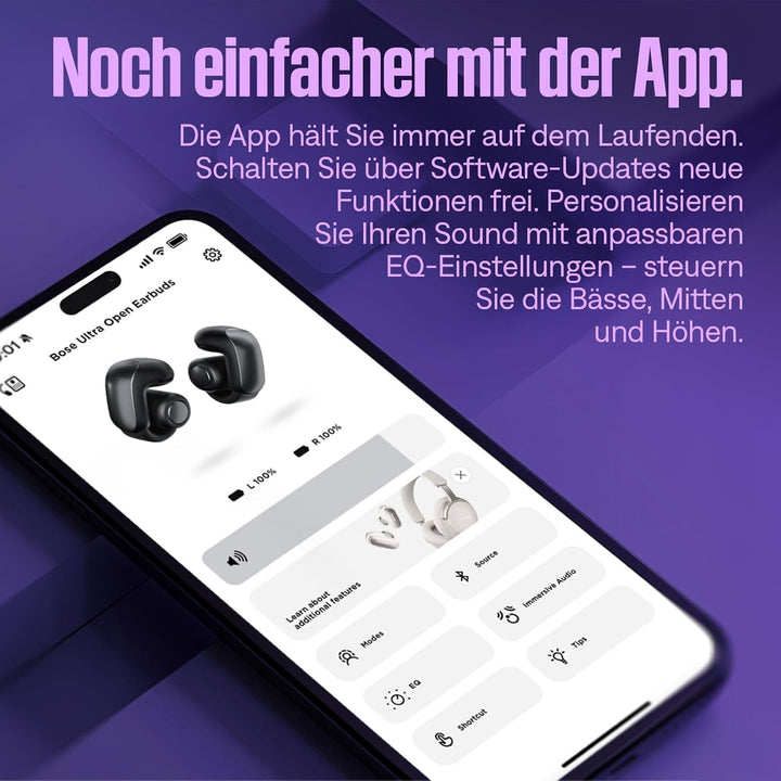Bose Ultra Open Ear Earbuds mit OpenAudio-Technologie, Open Ear kabellose Earbuds, bis zu 48 Stunden