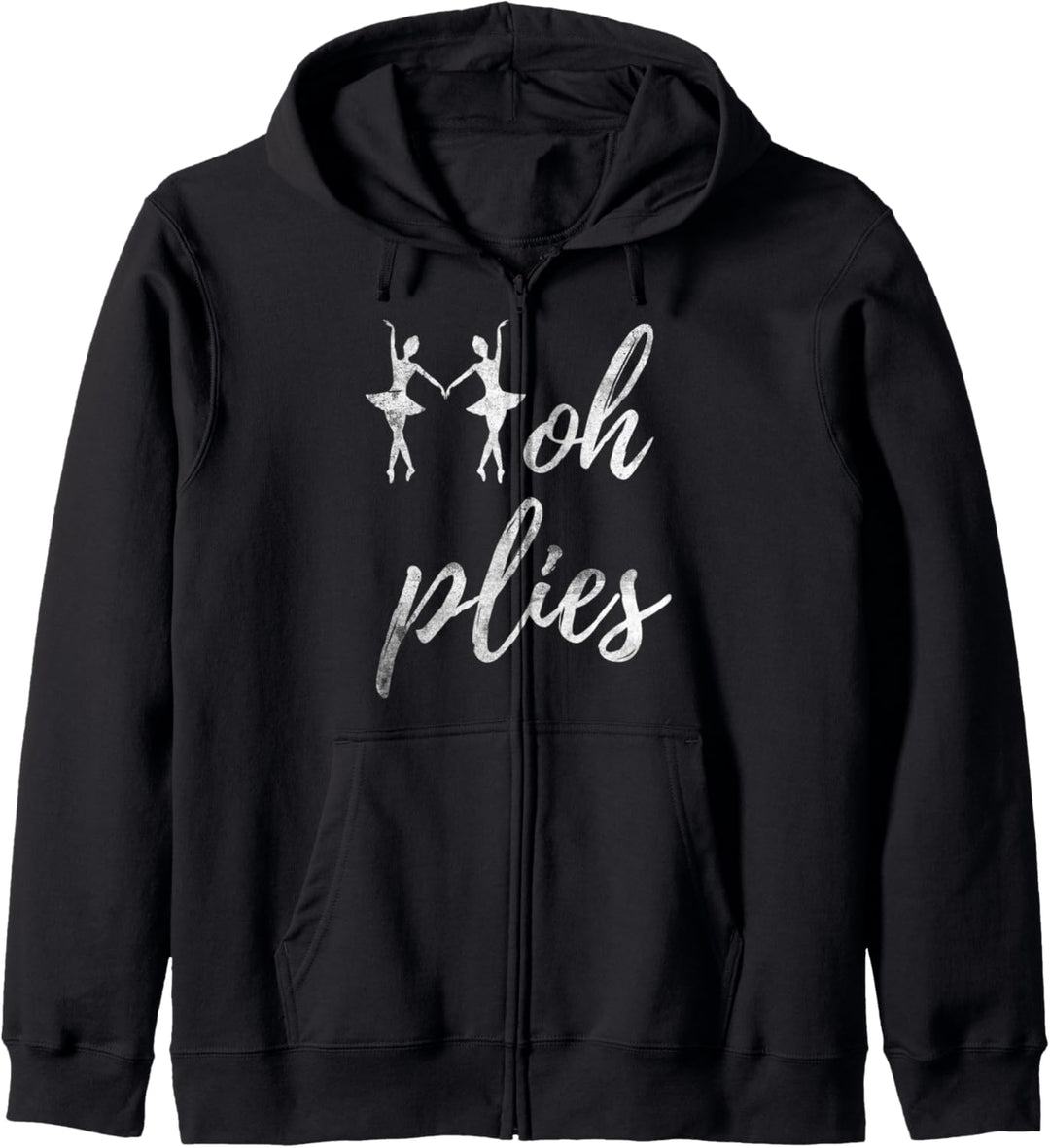 Silhouette von Ballerina Girl Dancing Dance Oh Plies lustig Kapuzenjacke