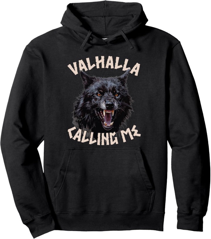 Wikinger Wütender Wolf Nordische Mythologie Walhalla nennt mich Wikinger Pullover Hoodie
