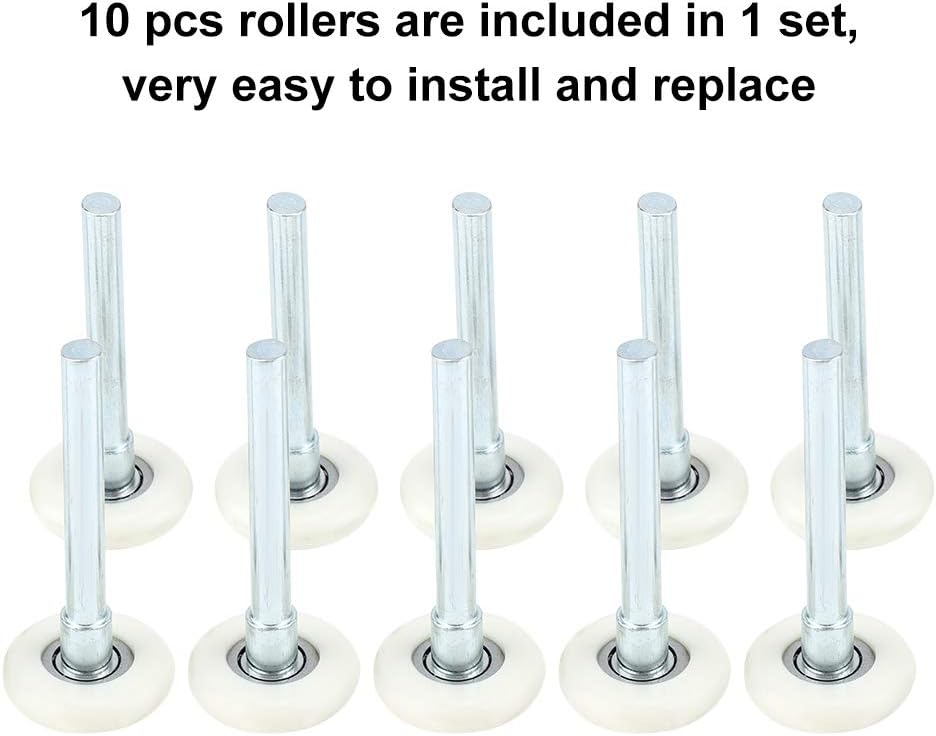 Garagentorrolle 10PCS, Nylon-Türräder Ersatz-Garagenrolle 2&