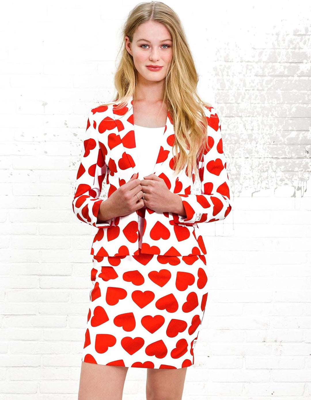 OppoSuits - Verrückter Anzug mit lustigen Prints für Damen - Komplettes Set: Jacke und Rock 36 Queen