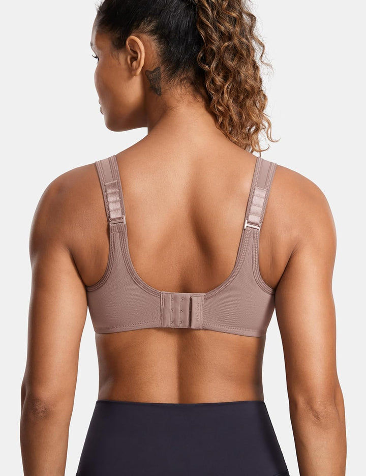 SYROKAN Damen Starker Halt Sports BH Grosse Brüste mit Bügel für Grosse Grössen | mit Bügel, Grosse