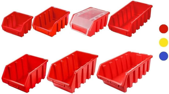 PROREGAL SuperSparSet 40x Sichtlagerbox 1 | HxBxT 7,5x11,6x11,2cm | Blau | Sichtlagerbehälter Sichtl