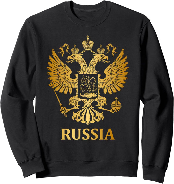 Russland Wappen Russisches Emblem Geschenk Russia Sweatshirt