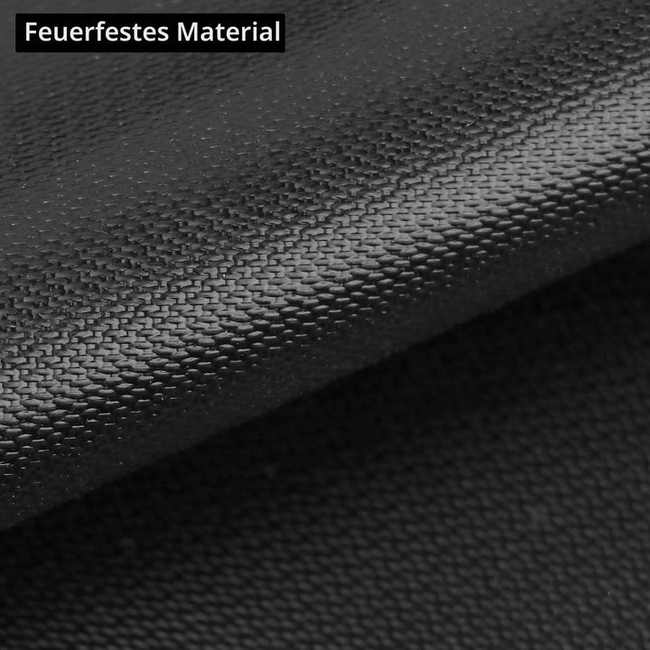 QWORK® Feuerfeste Unterlage Rund 100CM - Feuerschutzmatte für Feuerschale und Grill - Faltbare und L