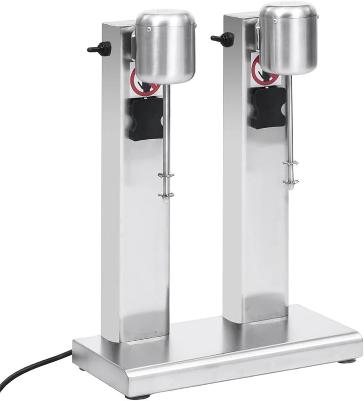 milkshake mixers - VDXL Milkshake mixer met dubbele bekers roestvrij staal 2 L - Zilver