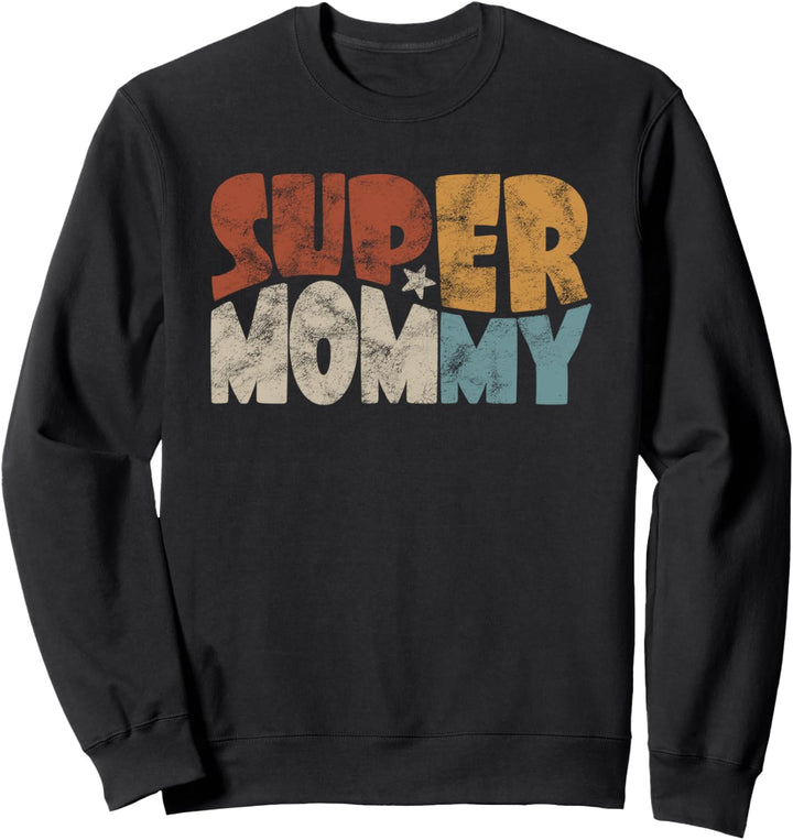 Super Mama für die beste Mutter Super Mom im Retro-Comic-Stil Sweatshirt