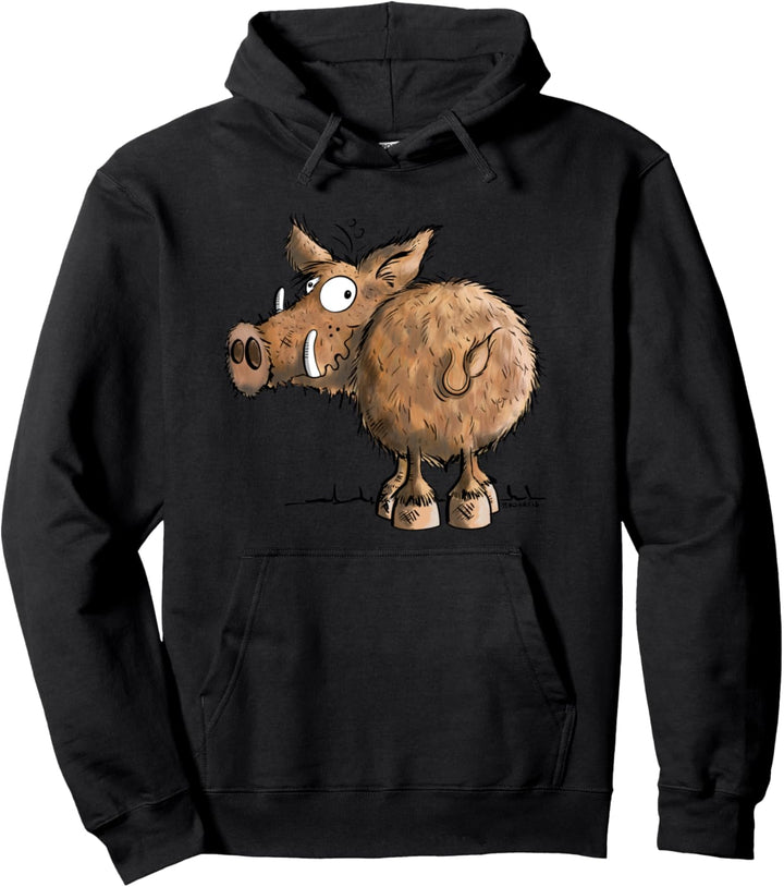 Witziges Wildschwein I Keiler Comic I Jagd Geschenk I Fun Pullover Hoodie