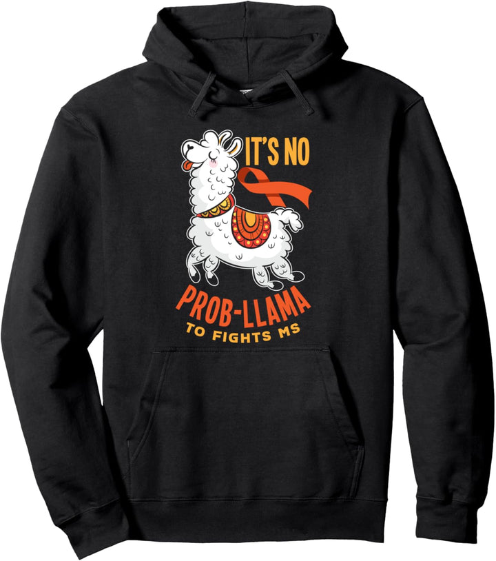 Lustiger MS Warrior Lama Fight MS Multiple Sklerose Bewusstsein Pullover Hoodie