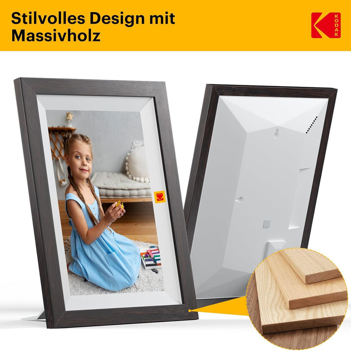 KODAK 10,1 Zoll WiFi Digitaler Bilderrahmen, 1280x800 HD IPS Touchscreen, WLAN Elektronischer Bilder