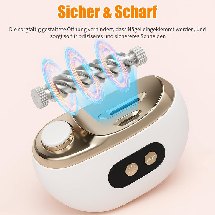 Elektrischer Nagelknipser, 2025 Verbessertes Nail Trimmer Beinhaltet 2 in 1 Electric Nail Clippers &amp;