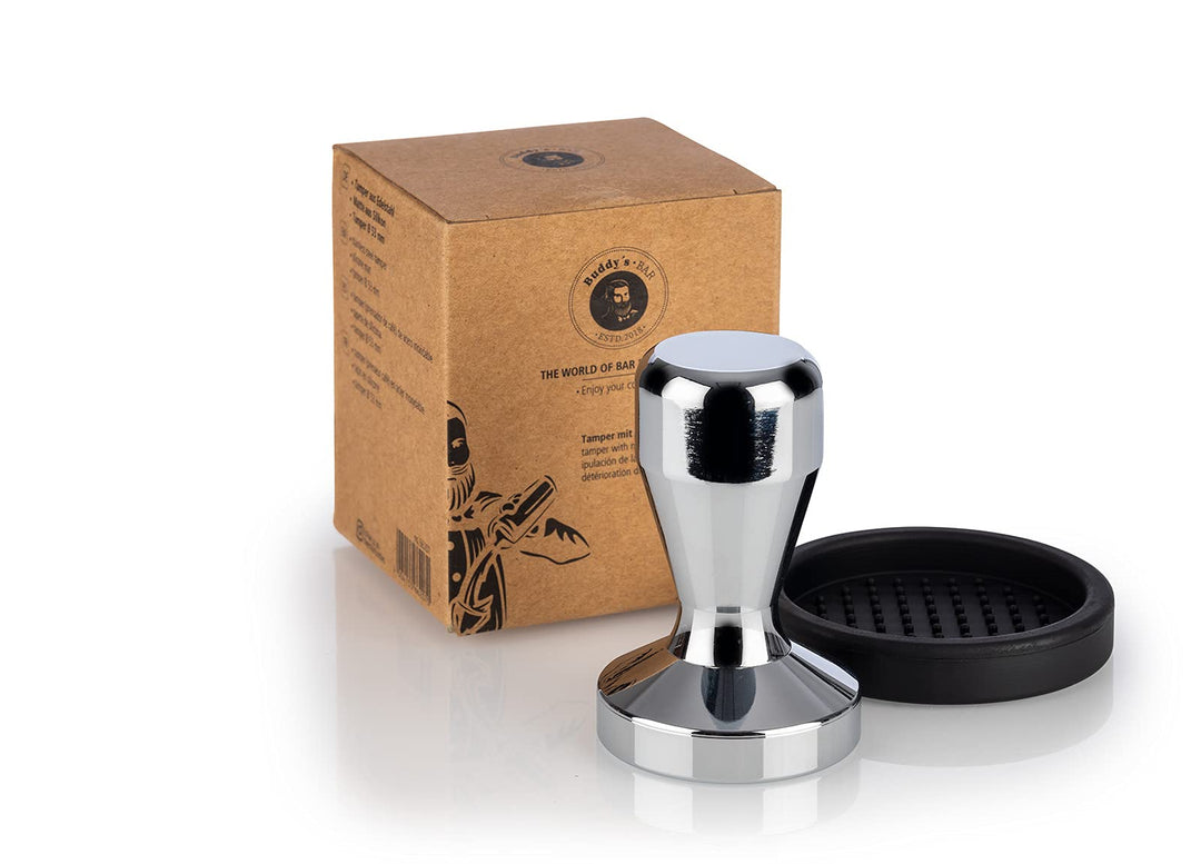 Barista Edition, Premium Tamper, Kaffeeverdichter Ø 53 mm Base, H: 8 cm, Kaffeemehlpresser, rostfrei