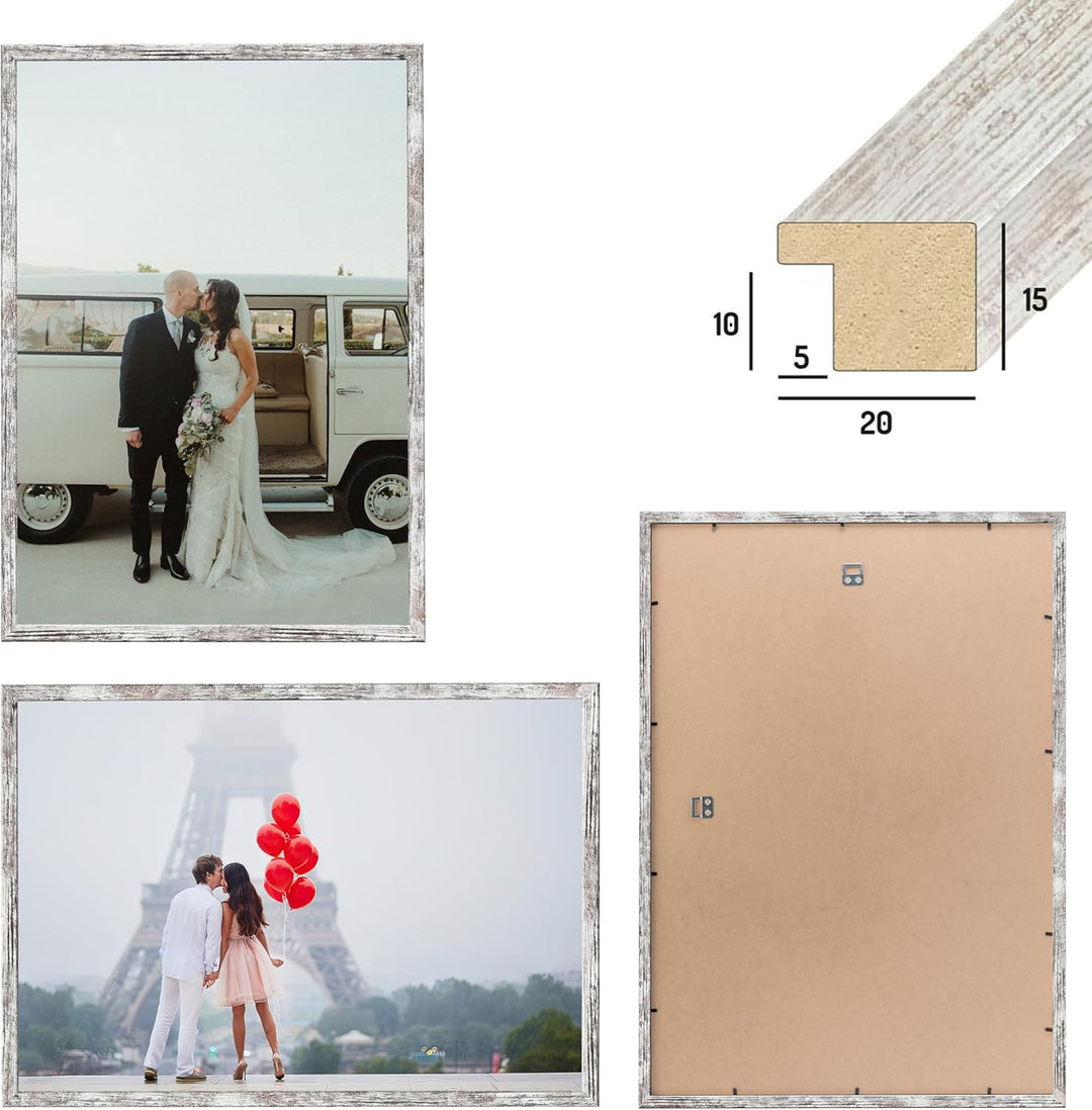CABBEL 1x Bilderrahmen 50x70 cm Birke Rahmen 1-Pack | Dokumentenrahmen, Collage, Poster | MDF Holz-P