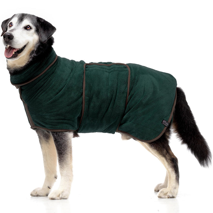 Lucky Paws® Hundebademantel – doppellagiger, Ultra-absorbierender & luxuriös weicher Bademantel Hund