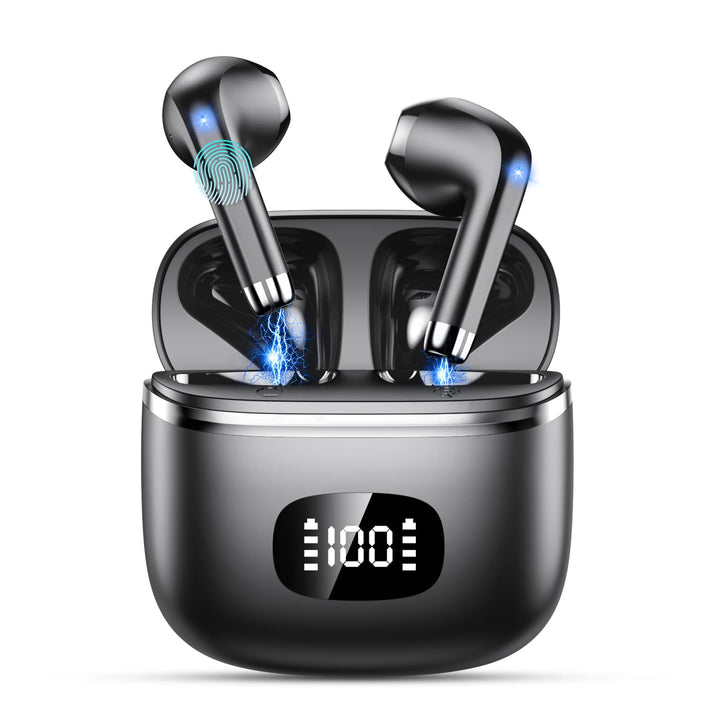 POMUIC Bluetooth Kopfhörer, Kopfhörer Kabellos Bluetooth 5.3 In Ear Kopfhörer mit 4 ENC Noise Cancel
