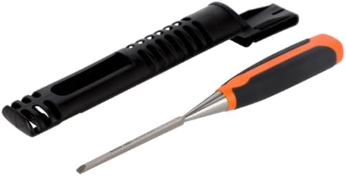 Bahco Stechbeitel, 2-Komponenten Heft, 4 X 140mm 424P-4, Silber/Orange/Schwarz, 4 x 140 mm, 4 x 140
