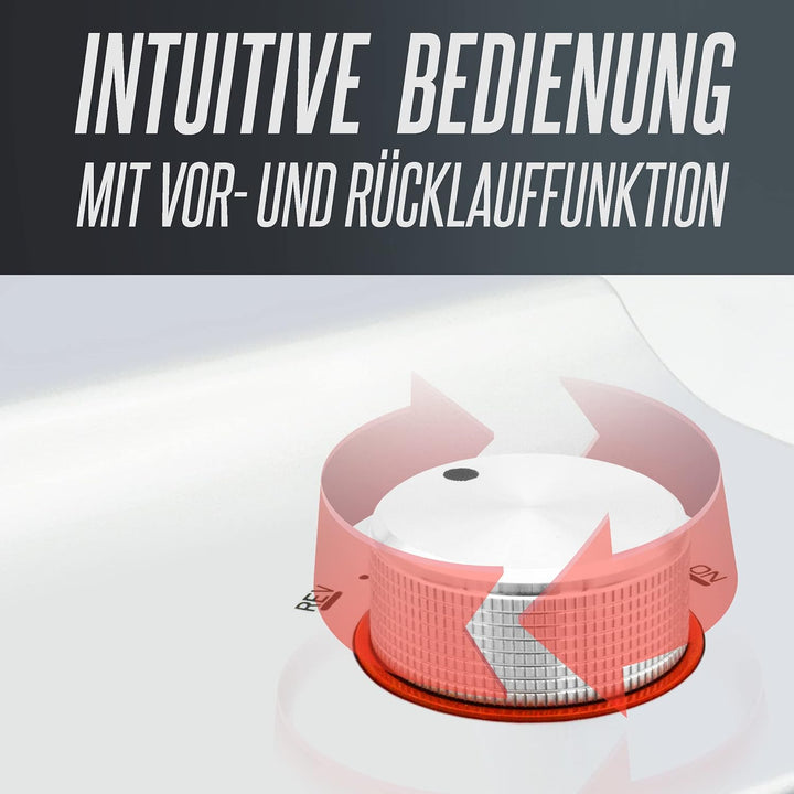 HEINRICHS Elektrischer Fleischwolf & Wurstmaschine inkl.3 verschiedene Hacksiebe+Kebbeaufsatz+ Wurst