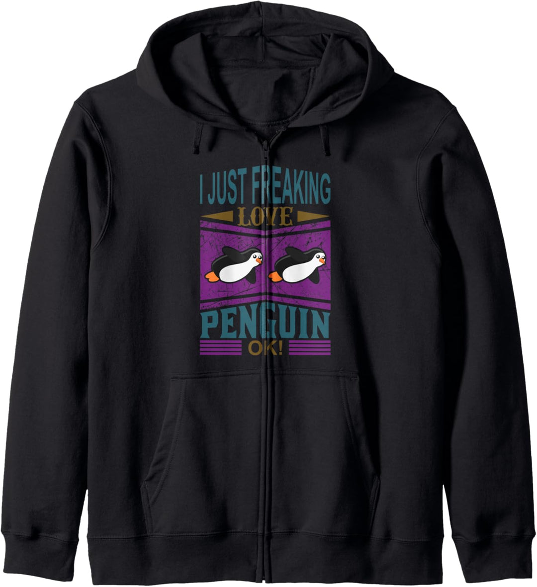I Just Freaking Love Penguins, Emperor Sea Bird King Pinguin Kapuzenjacke