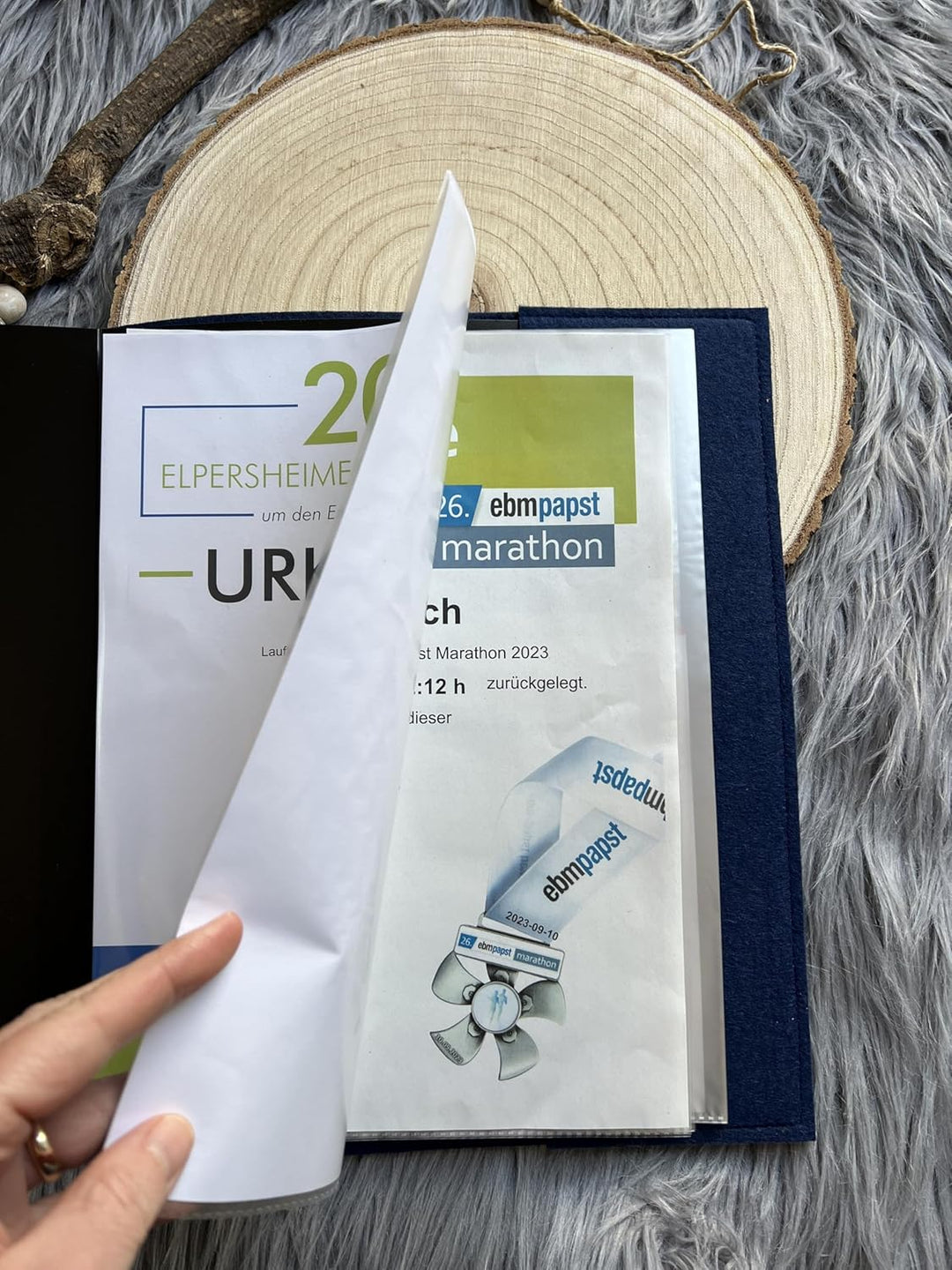 Generisch Urkunden Mappe A4 aus Filz | nach Wunsch mit deiner Sportart personalisiert | hochwertig B