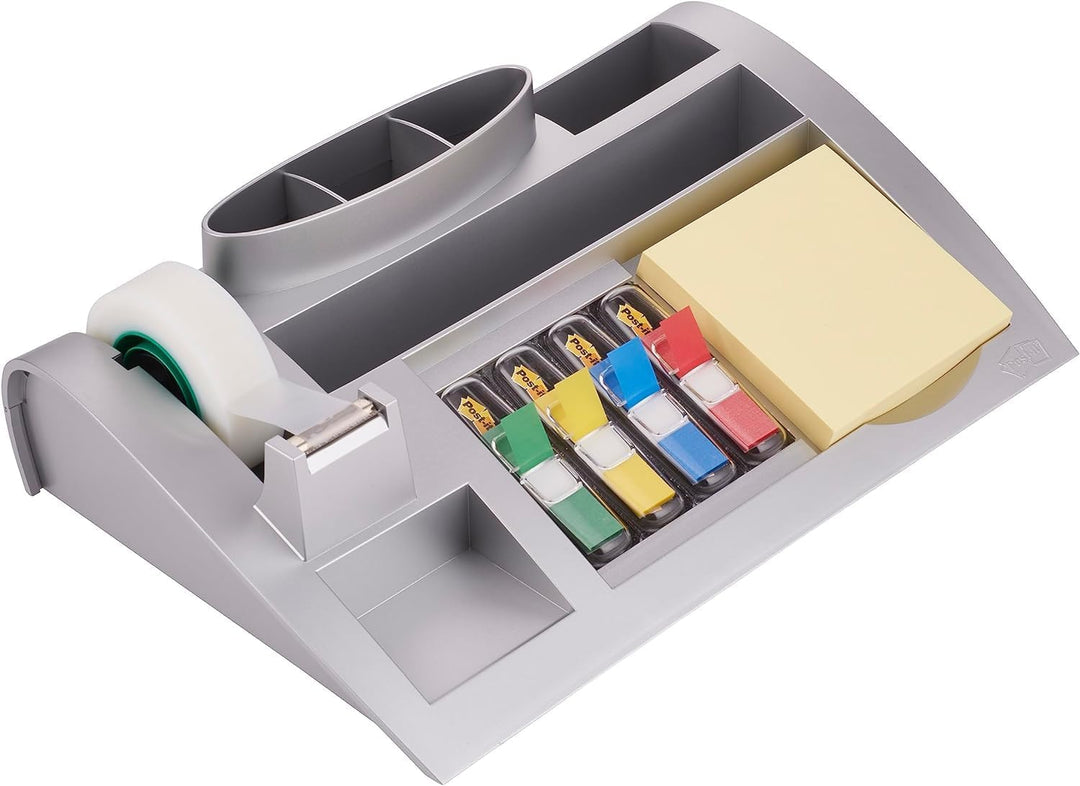 Post-it Desk Organizer, Packung mit 1 Block Post-it Notes a 100 Blatt, 4 x 35 Haftstreifen Post-it I