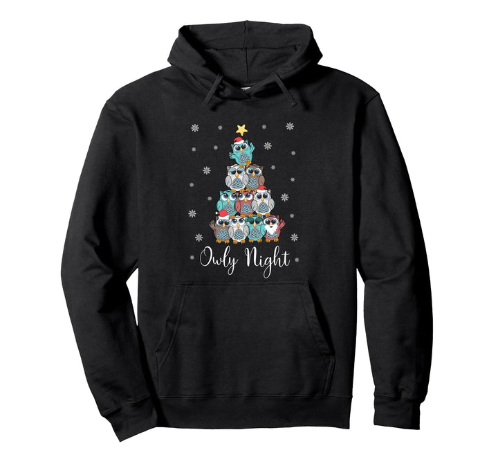Weihnachten Owly Night mit verschiedenen Eulen Pullover Hoodie