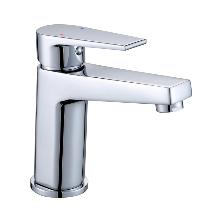 Florenta Wasserhahn Bad Messing Einhebel-Waschtischarmatur mit 50cm Anschluss, Chrom Einhandmischer