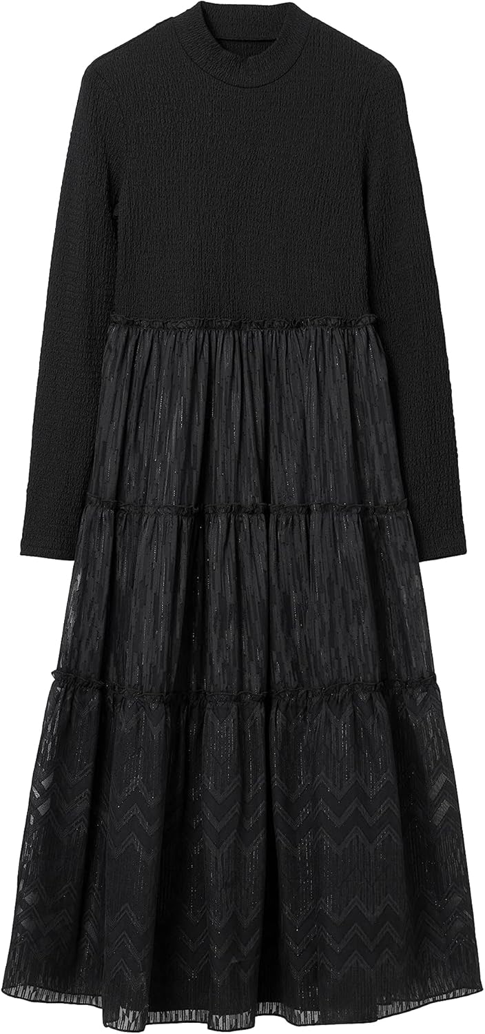 Desigual Damen Vest_Misha Kleid XL Schwarz, XL Schwarz