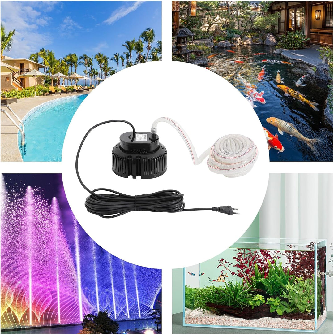 Pool Pumpe 75W Planschbecken Filterpumpe mit Wasserleitung, Anschlüsse, IPX8 Filterpumpe Pool für Te