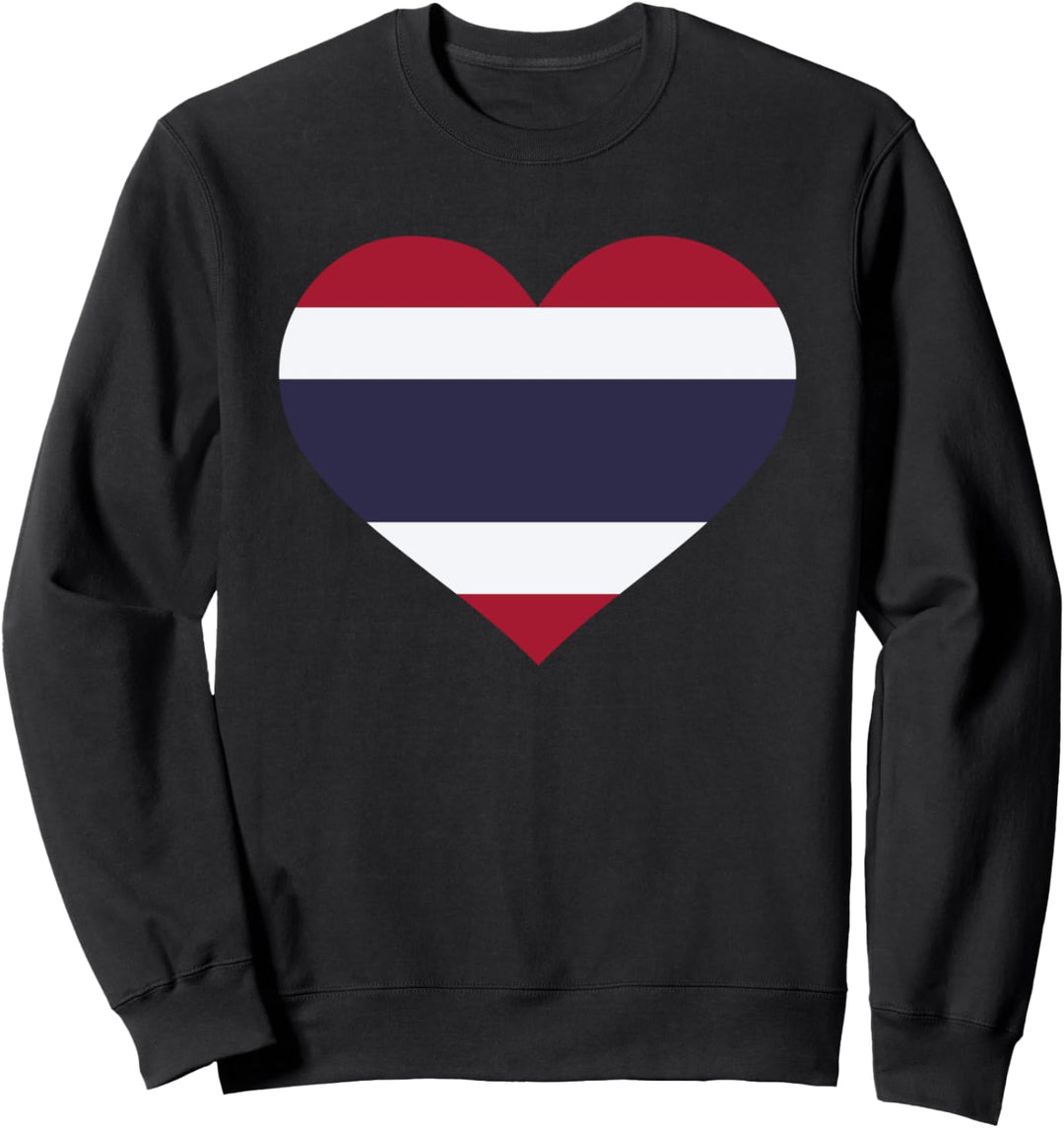 Thailand Flagge Herz Sweatshirt