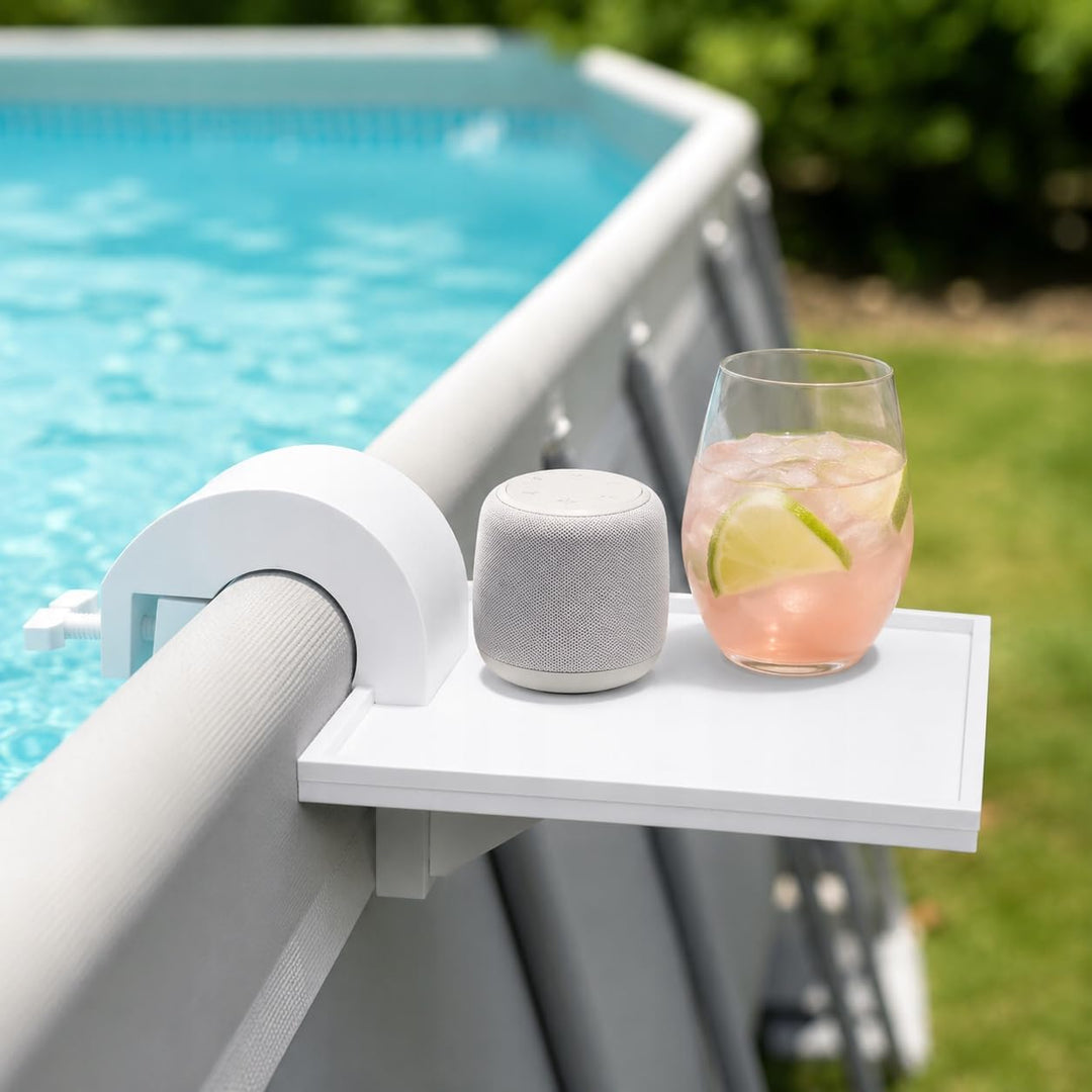 Pool Ablage Tablett für Pool Gestell Wetterfester Organizer mit Getränkehalter für Lautsprecher &amp; Ge