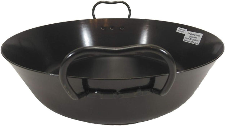 Helmensdorfer Bratpfanne | Schnitzelpfanne 32 cm gebläute Eisenpfanne