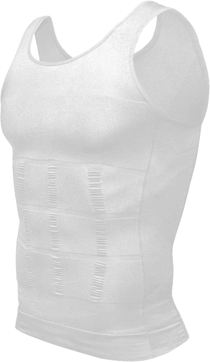 Odoland Unterhemden Herren Shapewear 3er Pack Tank Top Compression Shirt Kompressionsshirt Bauchweg
