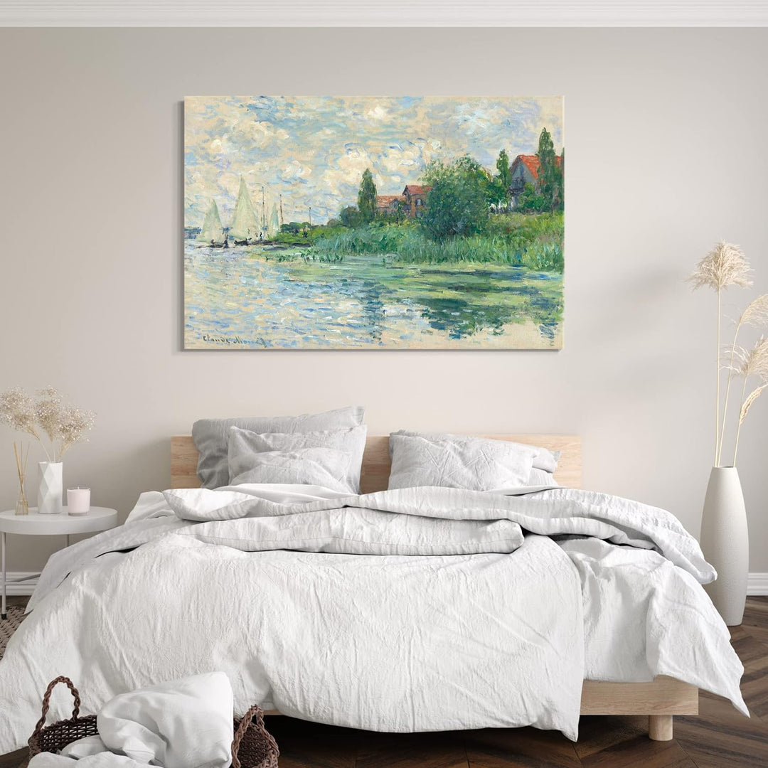 Leinwand (80x60cm): Claude Monet - Die Ufer der Seine bei Petit-Gennevilliers 80x60 cm, 80x60 cm