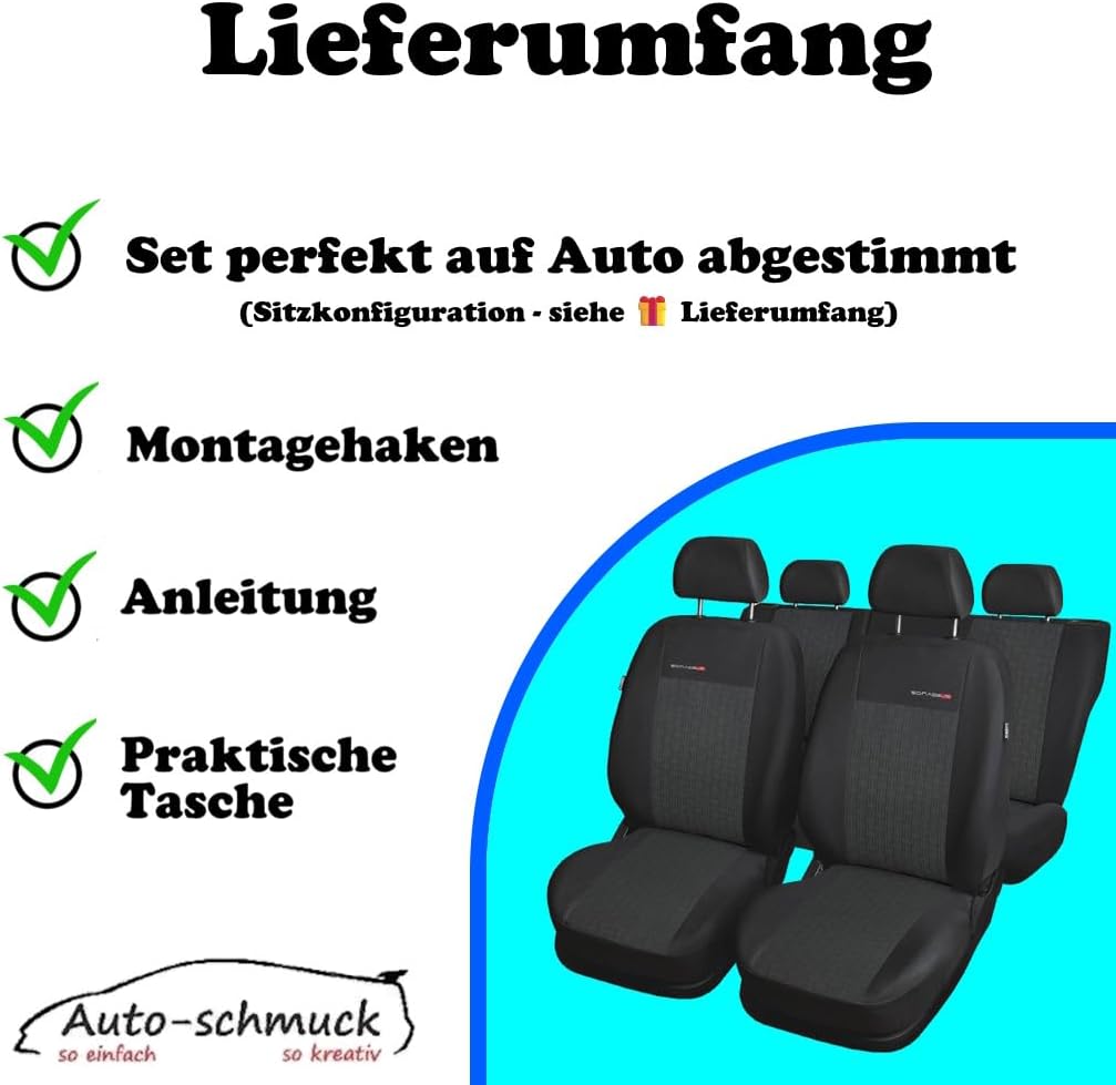 UP ! Sitzbezüge nach Mass Autoplanen perfekte Passform Schonbezüge Sitzschoner Velour + Strickpolste