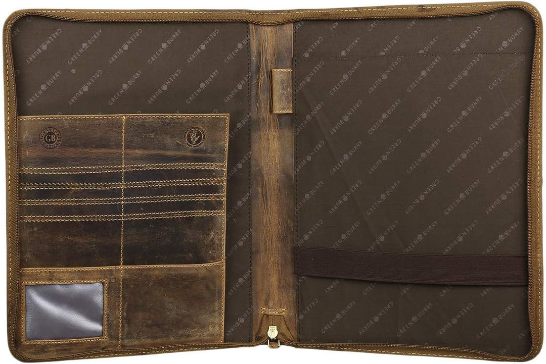 Greenburry Vintage Manager 1721-25 Leder Dokumentenmappe 33x26x2,5cm antikbraun, Braun