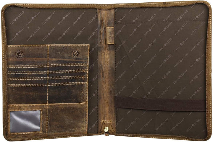Greenburry Vintage Manager 1721-25 Leder Dokumentenmappe 33x26x2,5cm antikbraun, Braun