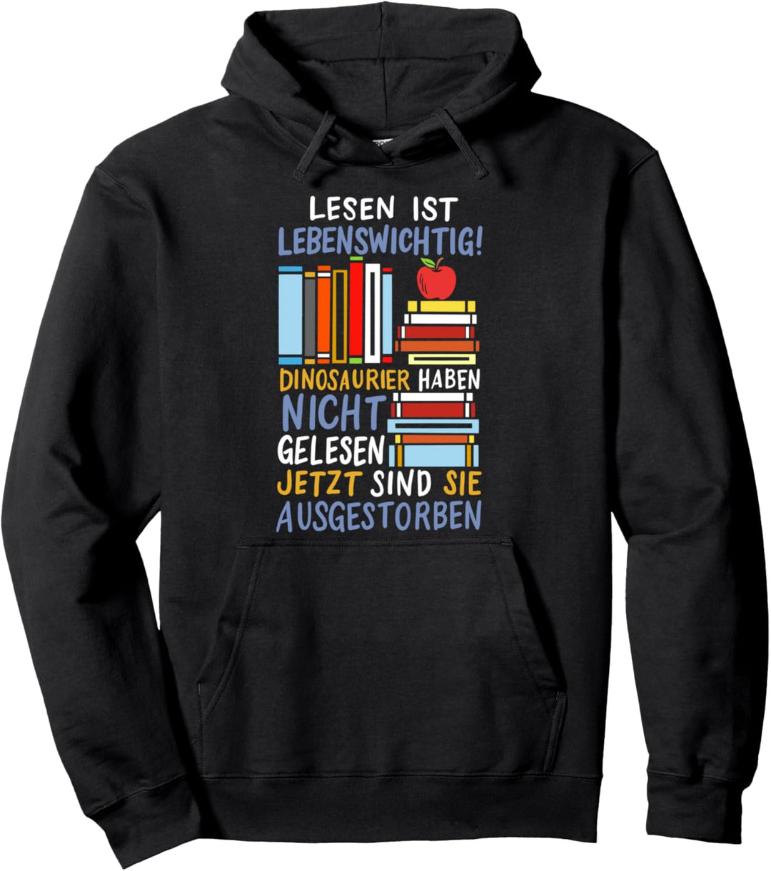 Lesen Leser Leseratte Bücherfreund Bücherwurm Pullover Hoodie