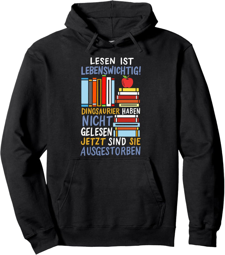 Lesen Leser Leseratte Bücherfreund Bücherwurm Pullover Hoodie