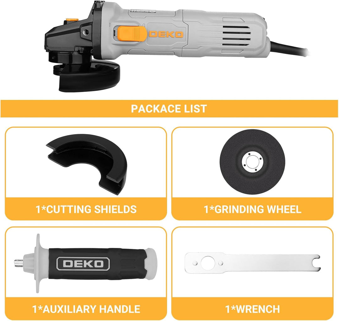 Winkelschleifer 125 mit Drehzahlregelung: DEKOPRO 125mm 800W Corded Electric Trennschleifer für Schn