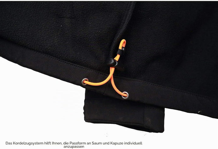 Acme Projects Mit Fleece gefütterte Softshell-Jacke für Herren mit Abnehmbarer Kapuze, wasserdicht,