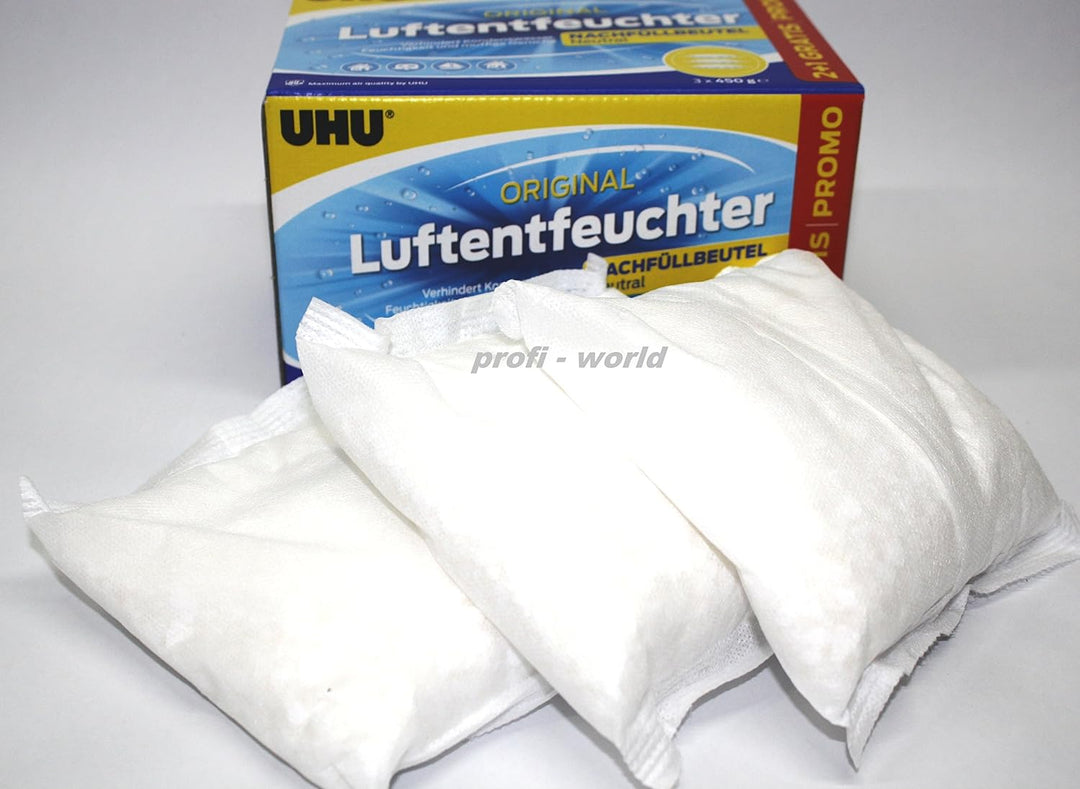 UHU Luftentfeuchter Nachfüllbeutel 15 x 450g ( 5 Pack 2+1 ) AIR-MAX PROMO-Pack - Neue Aufmachung - b