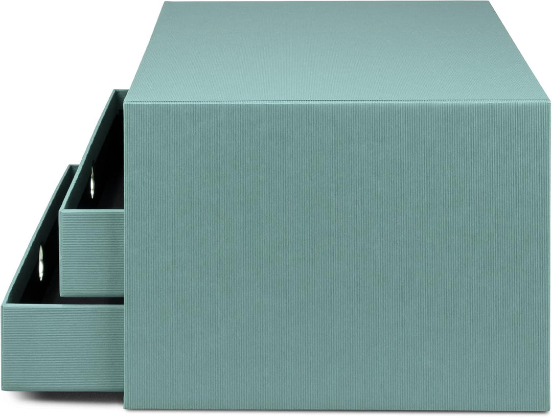 Rössler SOHO 3er Schubladenbox A4 aus Papier | Büro Organizer Schreibtisch| Schubladen Organizer Bür
