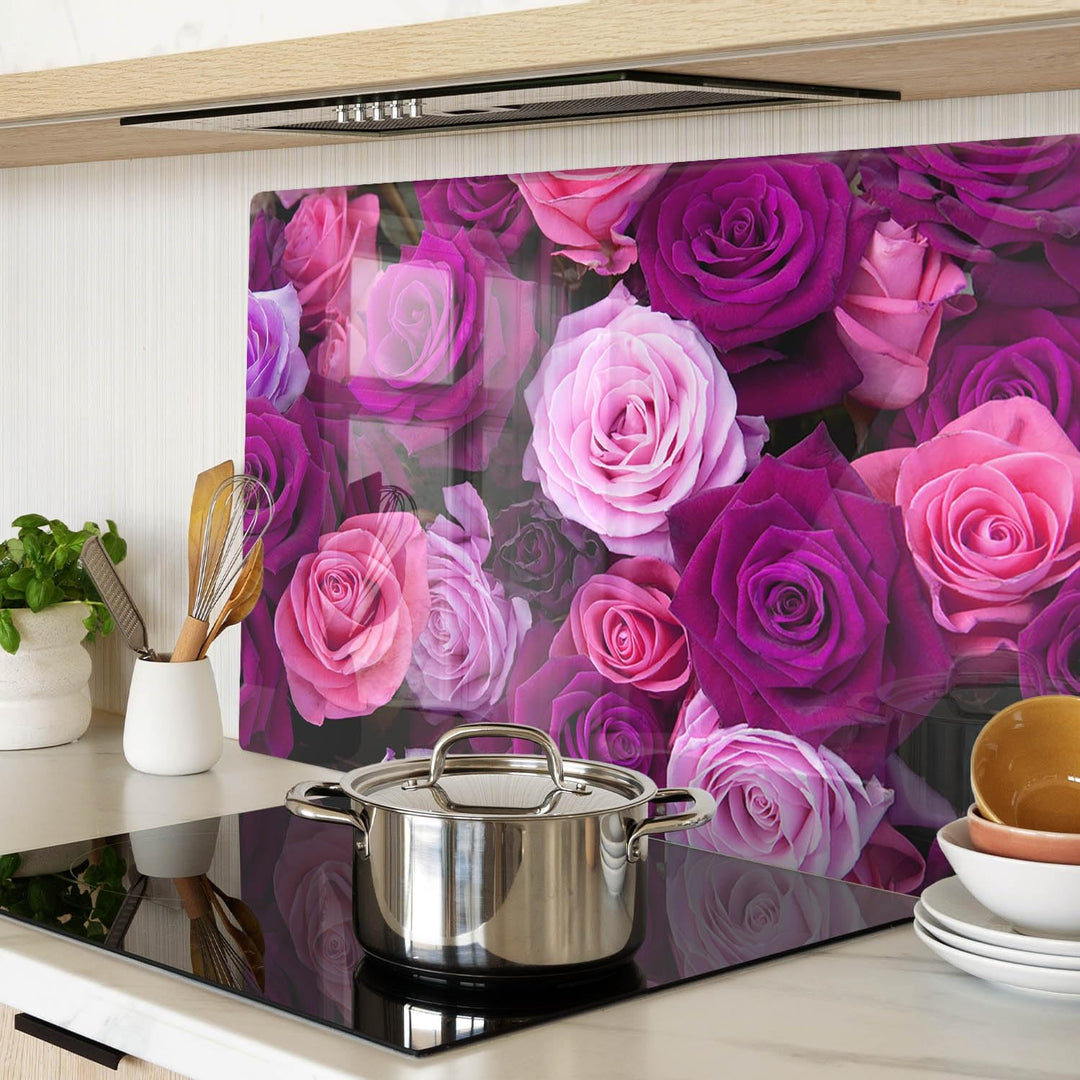 Glasschneidebrett 80x52 cm Plastikfrei Lebensmittelecht Dekorativ Dünn Glasplatte Antibakteriell Geh